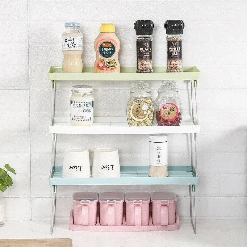 Kitchen Storage Stand Rack – Multi Purpose Shelf Organizer | Countertop Expandable Storage Stand