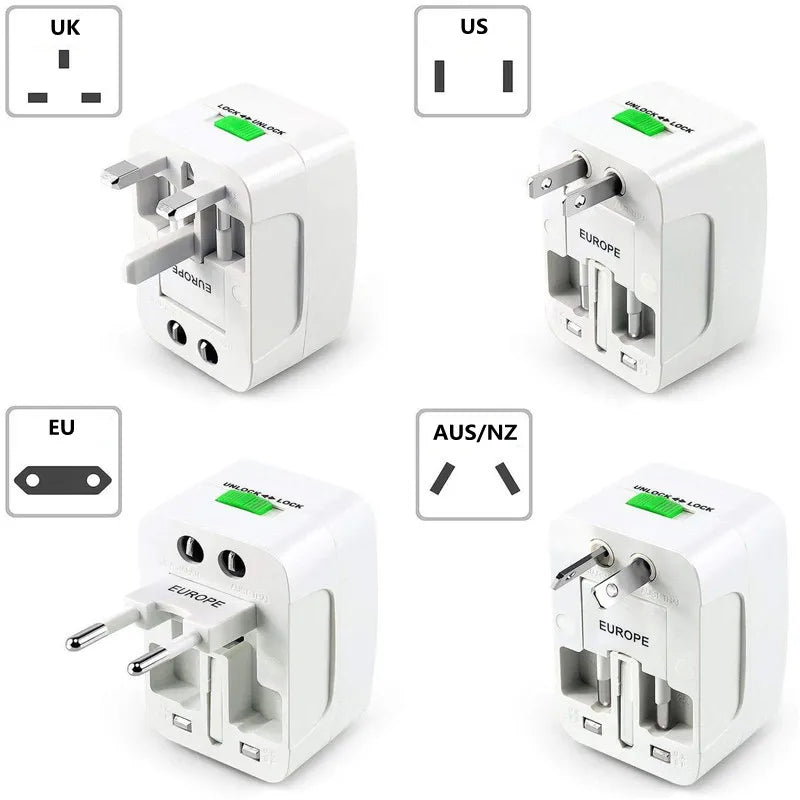 Universal Travel Adapter with USB Charging Ports – Worldwide Plug Converter | Fast Charging Multi Plug