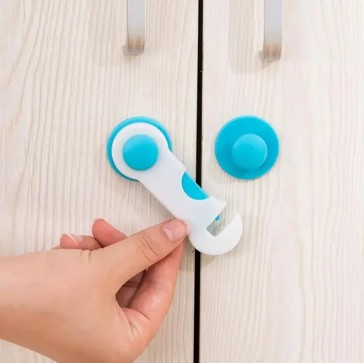 Pack of 3 Child Safety Lock (Blue) – Multi-Purpose Cabinet & Drawer Lock | Baby Safety Protector