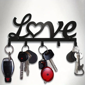 Love Letter Key Holder – Wall Mounted Decorative Key Stand with Hooks
