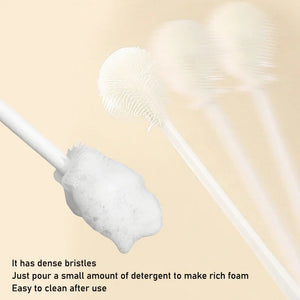 Pack of 2 Glass Cleaning Brush (Big) – 360° Bottle & Cup Cleaner | Long Handle Deep Cleaning Brush with Stand