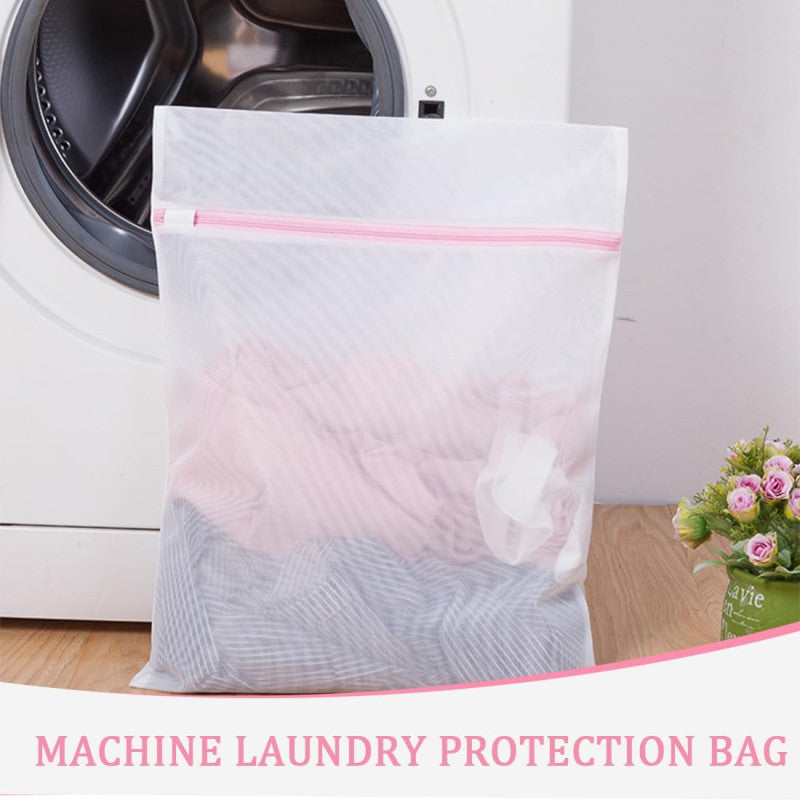 Pack of 2 Mesh Laundry Bag – Zippered Washing Machine Protection Net Pouch