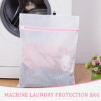 Pack of 2 Mesh Laundry Bag – Zippered Washing Machine Protection Net Pouch