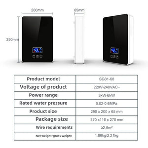 Instant Tankless Electric Water Heater – LCD Display | Energy Saving Instant Geyser for Home