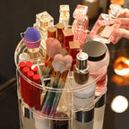 Diamond Cut Makeup Organizer (10 Inch) – 360° Rotating Cosmetic Storage Box