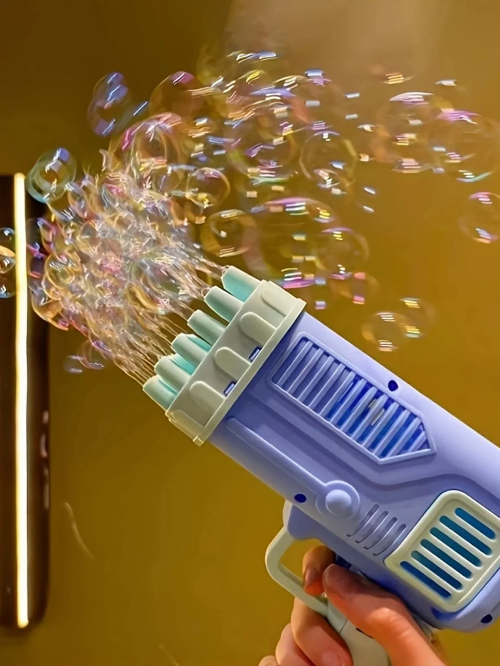 32 Hole Bubble Gun Bazooka for Kids – Automatic Bubble Blaster Toy