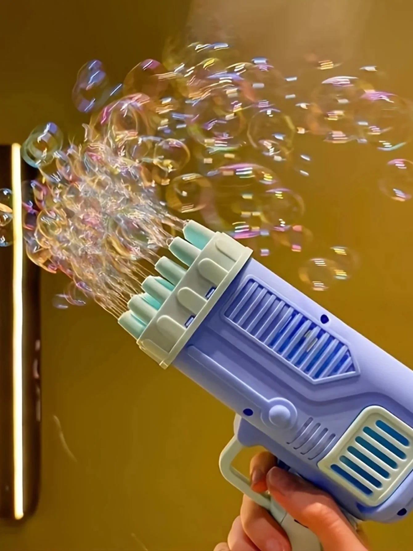 32 Hole Bubble Gun Bazooka for Kids – Automatic Bubble Blaster Toy