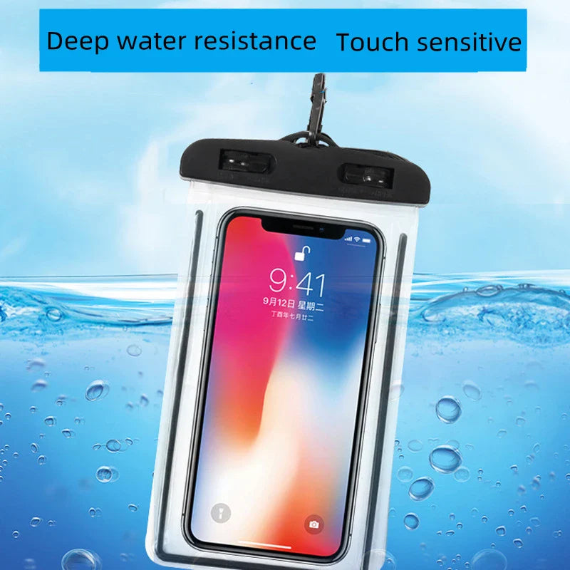 Pack of 2 Waterproof Mobile Pouch – Universal Touch Screen Phone Case (Waterproof Cover)