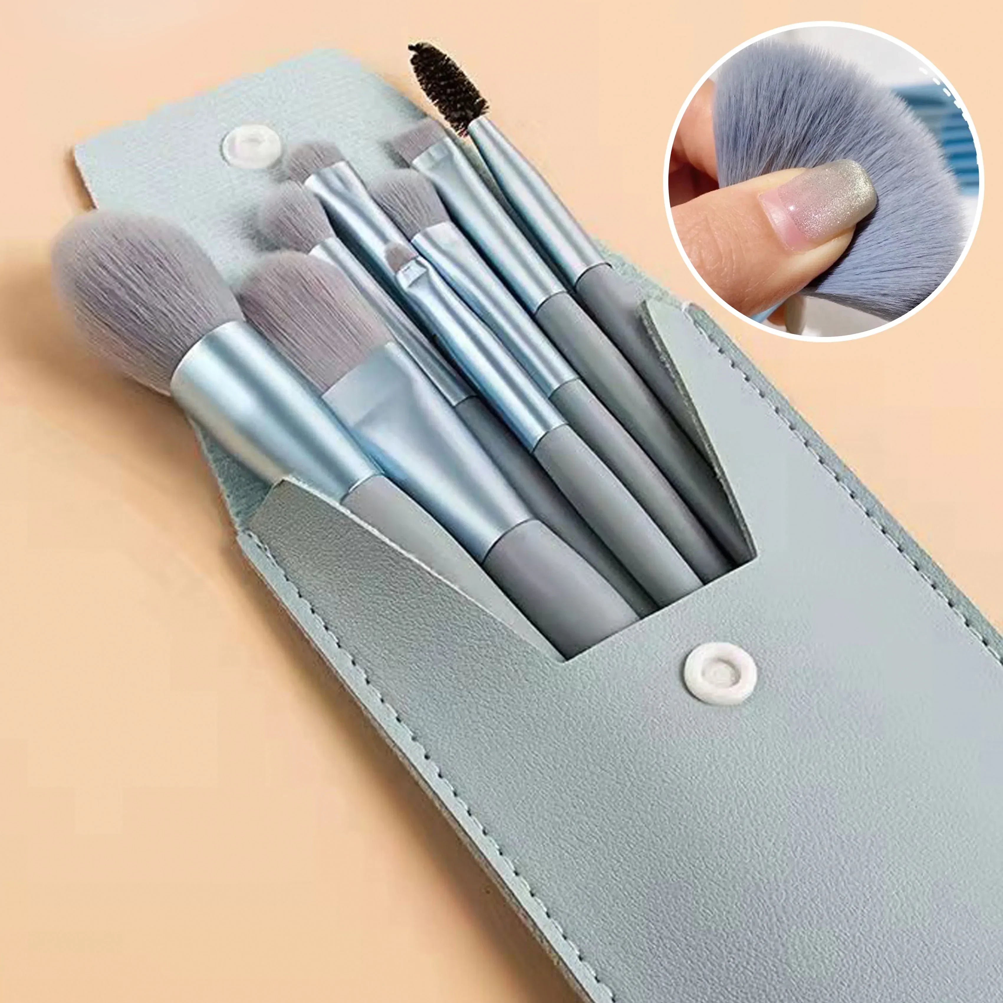 8pcs Makeup Brush Set – Soft Professional Cosmetic Brushes Kit for Face & Eyes