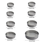 6 Pcs Fine Mesh Flour Sifter Set – Stainless Steel Baking Sieves