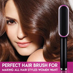 Hair Straightener Brush – 2 in 1 Fast Heating Straightening Comb (Dry & Wet Use)