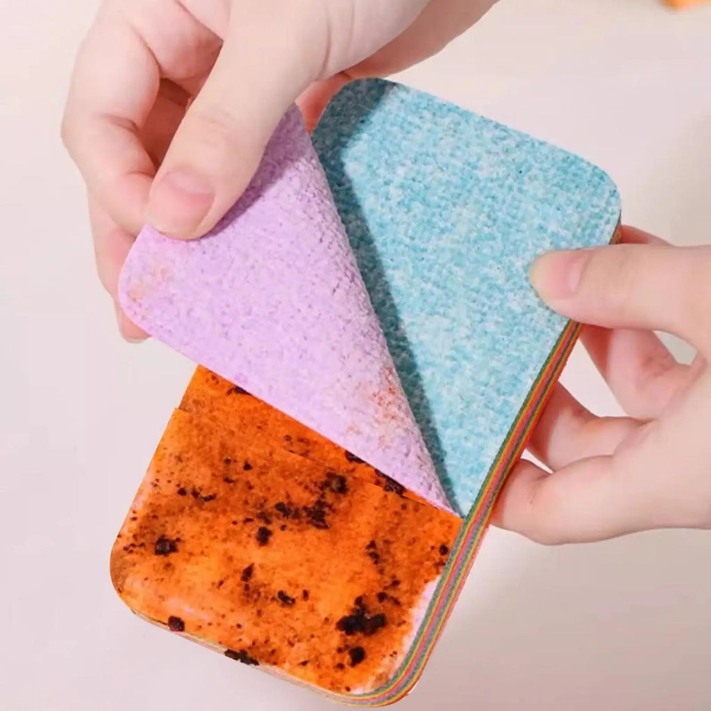 Pack of 2 Rainbow Microfiber Reusable Dishcloth – Multi-Purpose Kitchen Cleaning Cloth