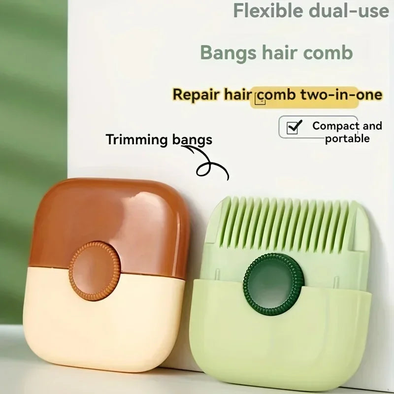 2-in-1 Hair Cutting Comb – Safe Hair Trimming Comb with Blade | Easy Home Haircut Tool