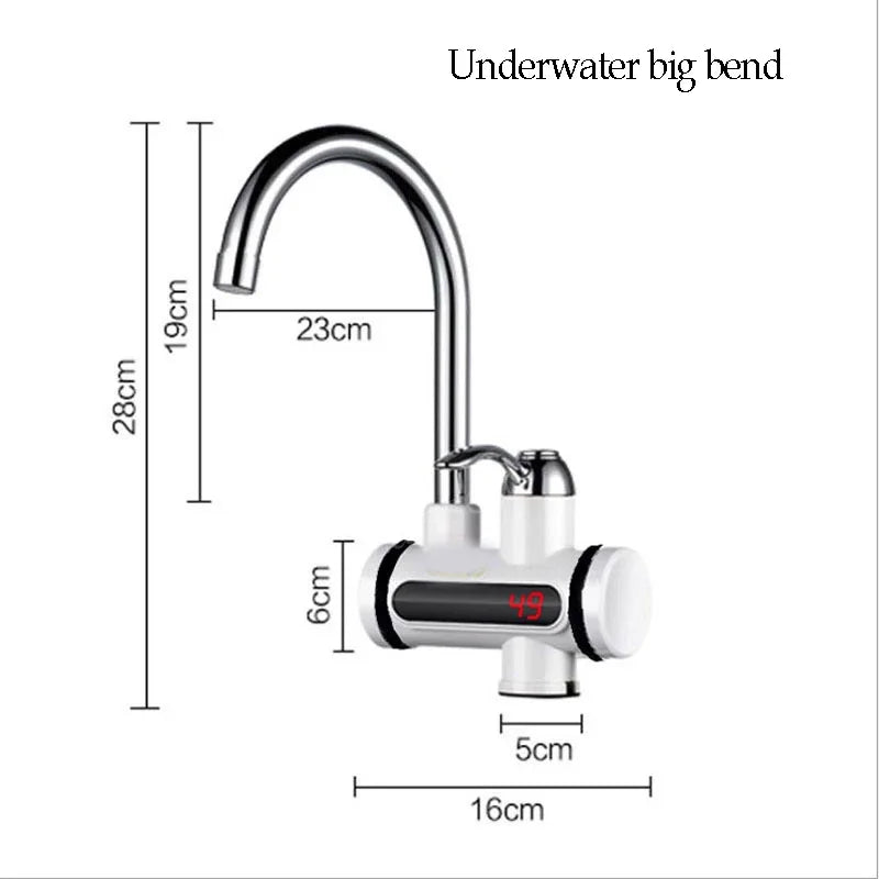Instant Electric Faucet Water Heater – 3 Second Hot Water Tap with Digital Display