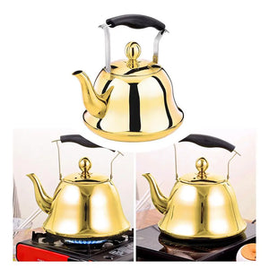 Stainless Steel Tea Kettle – Premium Golden Teapot for Kitchen & Tea Lovers