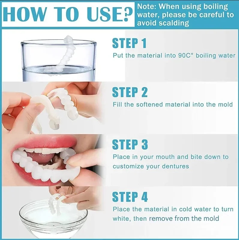 Instant Smile Veneers | Temporary Cosmetic Teeth Cover for Perfect Smile