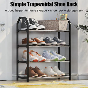 4 Tier Shoe Rack – Space Saving Shoe Organizer Shelf for Home & Entryway