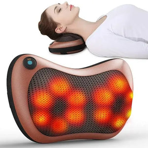 Shiatsu Car Pillow Massager – Electric Neck & Back Massager with Heat | Relaxation Cushion