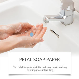 Pack of 3 Flower Paper Soap Sheets – Portable Travel Hand Wash Soap (Box Pack) 🌸