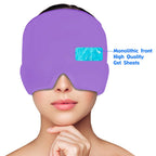 Hot & Cold Therapy Ice Cap – Gel Headache Relief Mask | Migraine Relief & Stress Cooling Cap