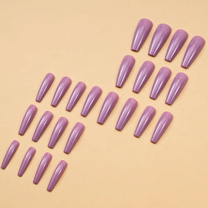 576pcs Artificial Nail Tips Set – Multi Color Long Nails Kit