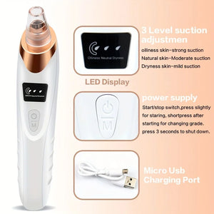 Electric Blackhead Remover Vacuum – Pore Cleaner & Acne Suction Device (5 Heads)