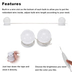 LED Vanity Mirror Light – 3 Color Modes Makeup Light (USB, Hollywood Style Lighting)