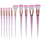 Glitter Pagoda 7pcs Makeup Brush Set – Crystal Handle Cosmetic Brushes Kit