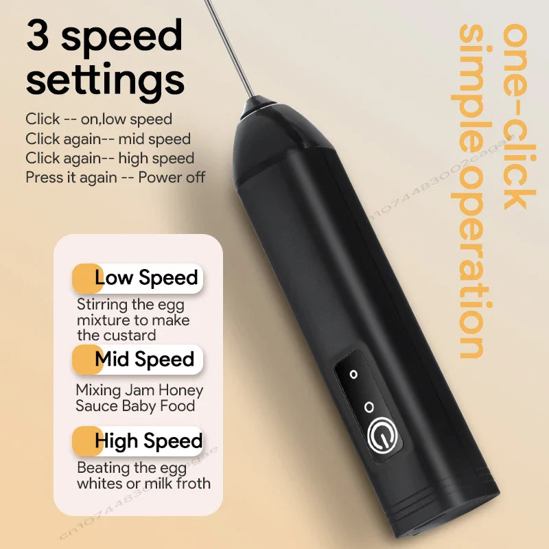Rechargeable Coffee Beater – Electric Milk Frother | Double Loop