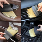 Car Interior Cleaning Brush – Soft Bristle Detailing Brush | Dashboard & Air Vent Cleaner Tool