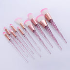Glitter Pagoda 7pcs Makeup Brush Set – Crystal Handle Cosmetic Brushes Kit