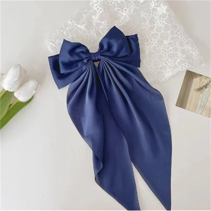 Pack of 2 Elegant Bow Hair Clip – Butterfly Style Long Tail Hair Accessory for Women & Girls