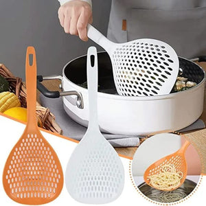 Multi-Purpose Pasta Spoon – Cooking Strainer Skimmer Spoon | Heat Resistant Kitchen Serving Spoon