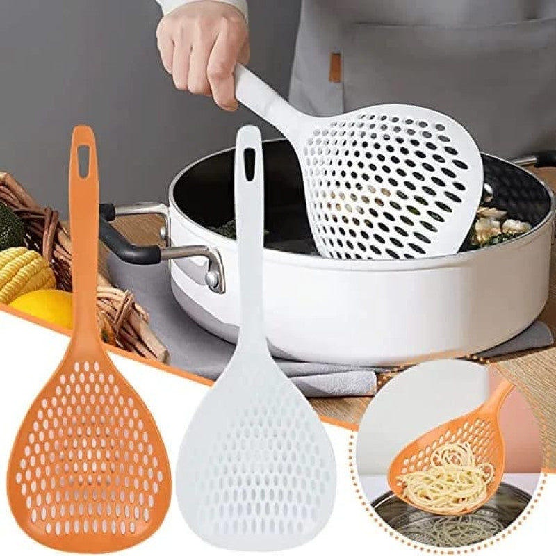 Multi-Purpose Pasta Spoon – Cooking Strainer Skimmer Spoon | Heat Resistant Kitchen Serving Spoon