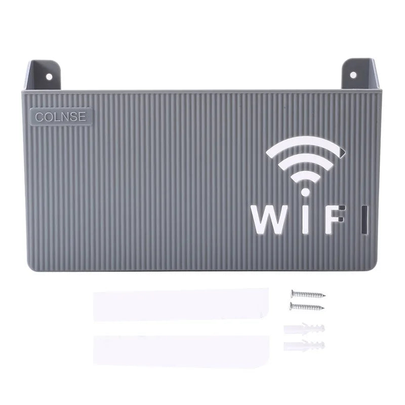Wall Mounted WiFi Router Storage Box – Cable Organizer & Router Shelf