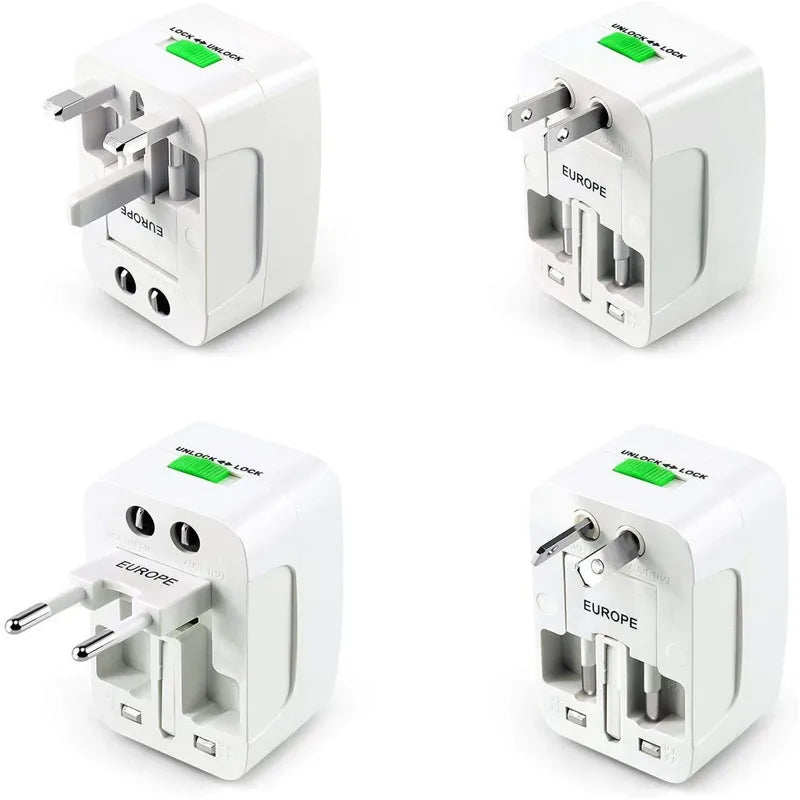 Universal Travel Adapter with USB Charging Ports – Worldwide Plug Converter | Fast Charging Multi Plug