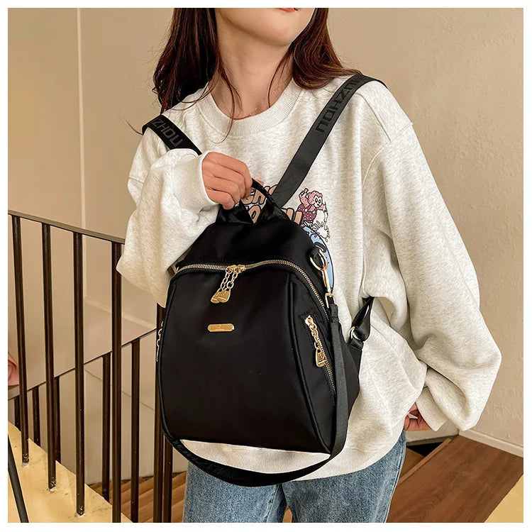 Ladies Croos Body Bag Black and Printed