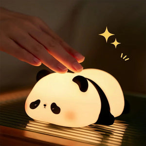 Cute Panda Rechargeable Night Lamp – Soft Silicone LED Touch Light