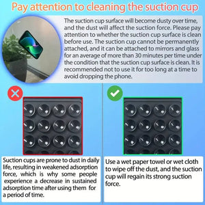 Pack of 3 Silicone Mobile Suction Pad – Strong Grip Anti-Slip Phone Holder (Reusable Stick Pad)