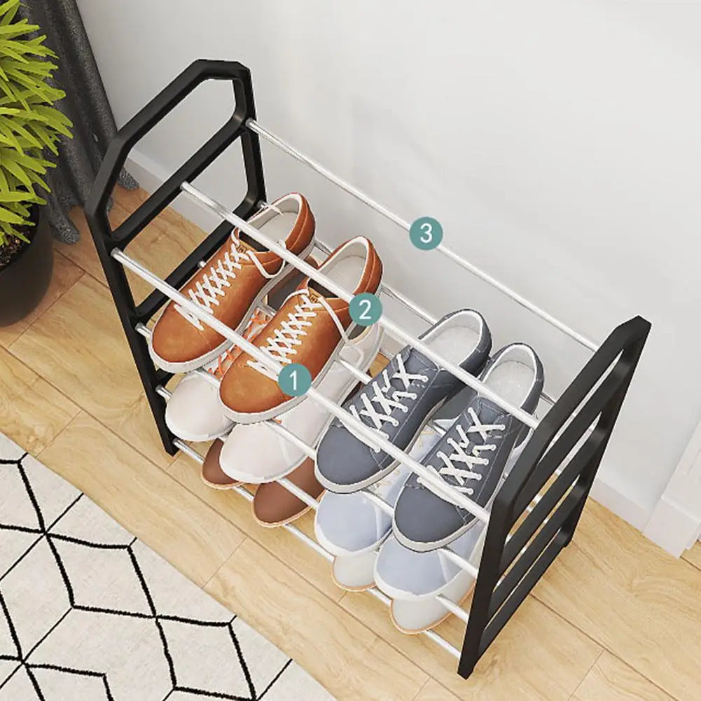 4 Tier Shoe Rack – Space Saving Shoe Organizer Shelf for Home & Entryway