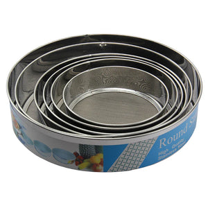 6 Pcs Fine Mesh Flour Sifter Set – Stainless Steel Baking Sieves