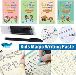 Children Writing Practice Book for Kids – Reusable Magic Copybook Set