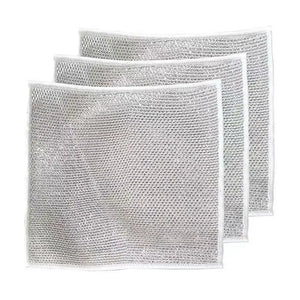 Wire Cleaning Cloth (Pack of 10) – Heavy Duty Metal Scrubber Pads | Non-Scratch Kitchen Cleaning Cloth