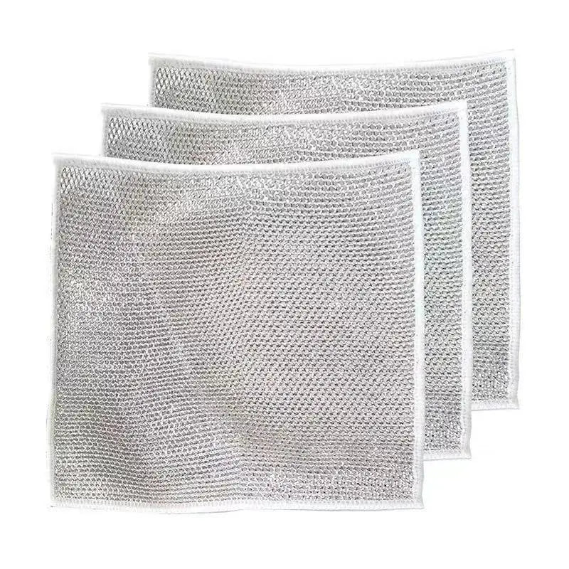 Wire Cleaning Cloth (Pack of 10) – Heavy Duty Metal Scrubber Pads | Non-Scratch Kitchen Cleaning Cloth