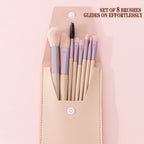 8pcs Makeup Brush Set – Soft Professional Cosmetic Brushes Kit for Face & Eyes