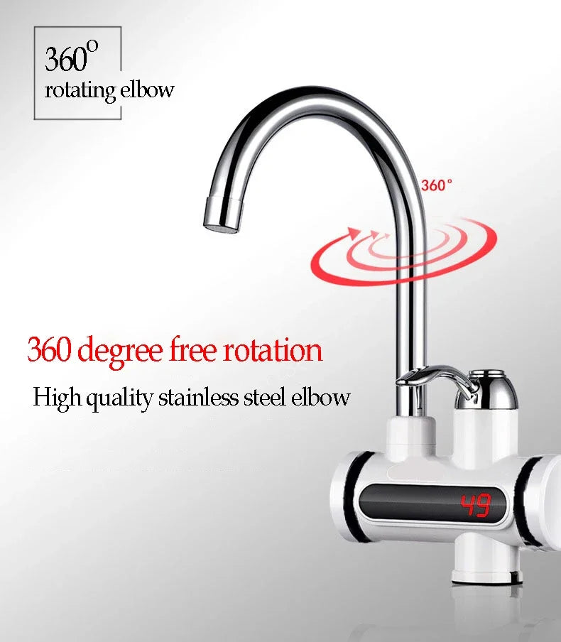 Instant Electric Faucet Water Heater – 3 Second Hot Water Tap with Digital Display