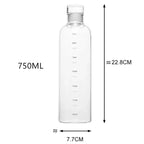 Transparent Scale Water Bottle – Large Capacity Hydration Tracker Bottle