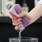 Pack of 2 Rainbow Microfiber Reusable Dishcloth – Multi-Purpose Kitchen Cleaning Cloth