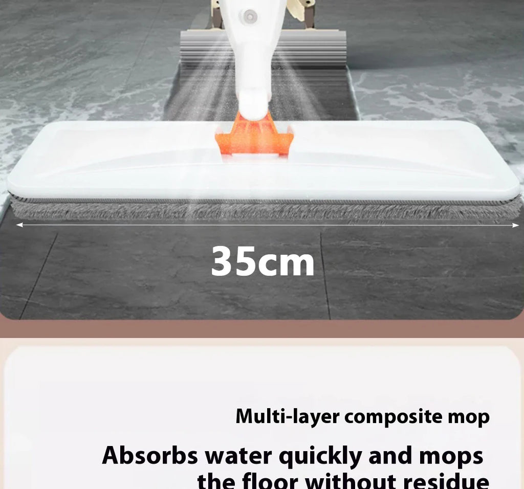 Spray Mop Aurora – Flat Floor Cleaner with Built-in Water Spray | Reusable Microfiber Mop