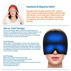 Hot & Cold Therapy Ice Cap – Gel Headache Relief Mask | Migraine Relief & Stress Cooling Cap
